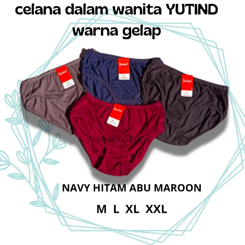 celana dalam wanita YUTIND warna gelap