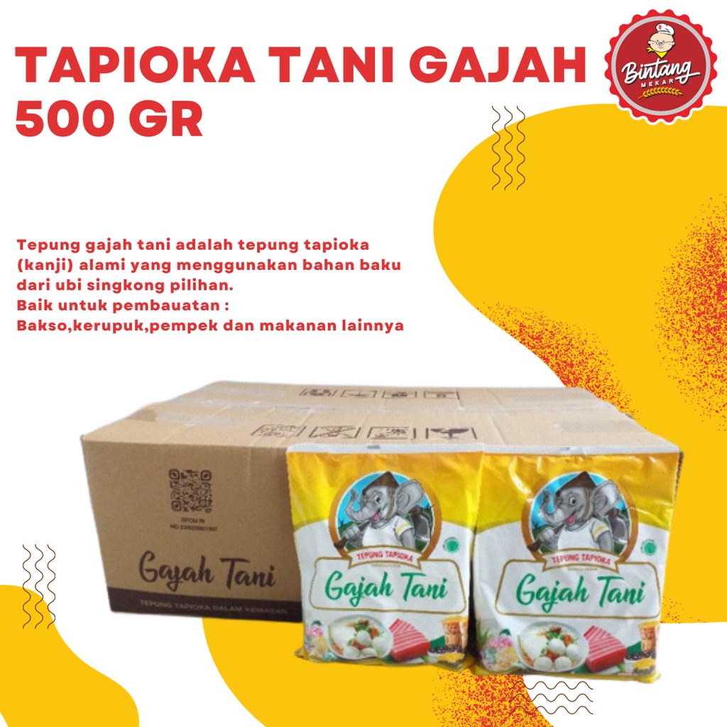 

Tepung Tapioka Gajah Tani 500gr