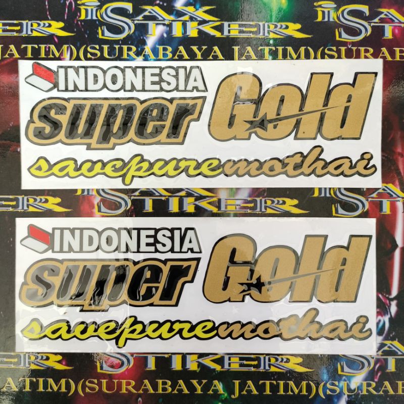 

stiker cutting Indonesia super gold
