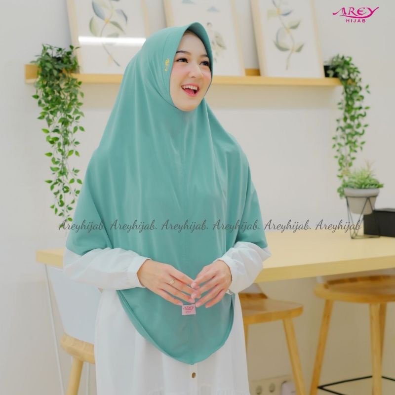 (Original Arey) SELLY•Hijab instan•khimar syari•jilbab jumbo•Instan jersey