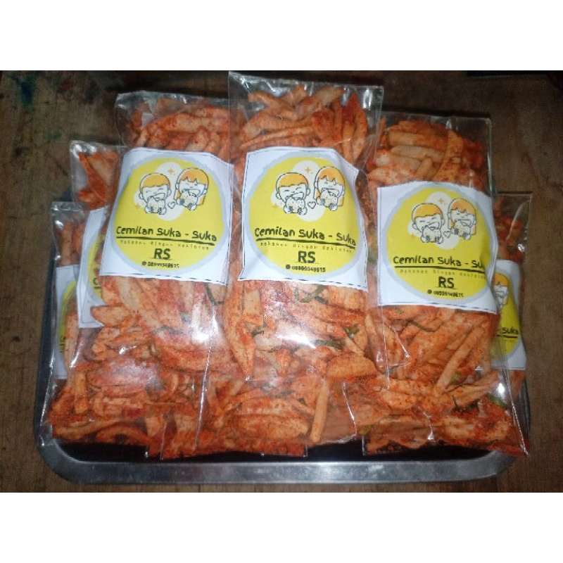 

Basreng Pedas Daun jeruk / Bakso goreng bumbu kering