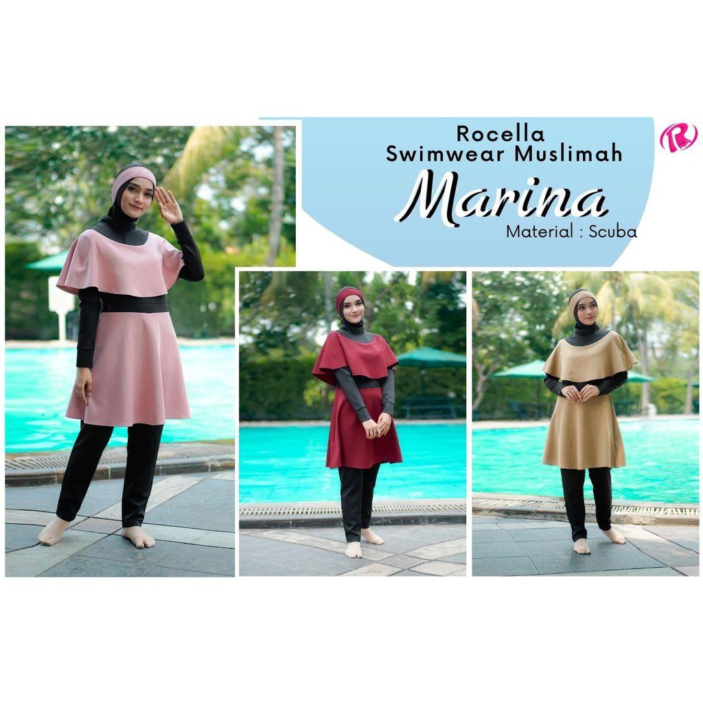 Rocella Swimwear MARINA Baju  Renang  Muslimah  Baju  renang  