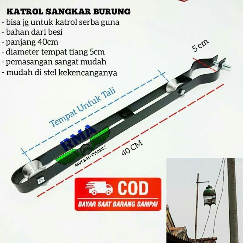 Katrol Besi Kerekan Sangkar Kandang Burung Perkutut