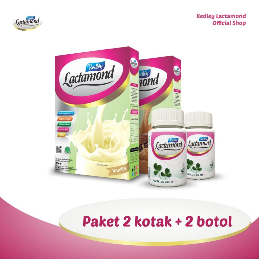 KEDLEY LACTAMOND Paket 2 kotak + 2 botol | Bundling Booster ASI | Paket PAS