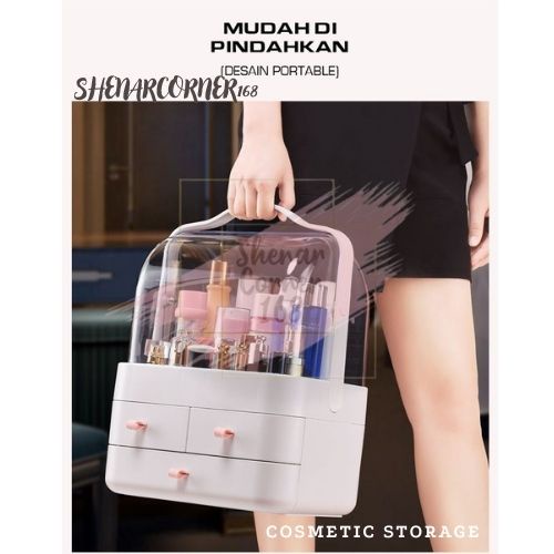 SHENAR RAK KOSMETIK 3 LACI/RAK KOSMETIK FLIP COVER/TEMPAT MAKEUP STORAGE /RAK KOSMETIK 3 LAYER, SHENARCORNER168