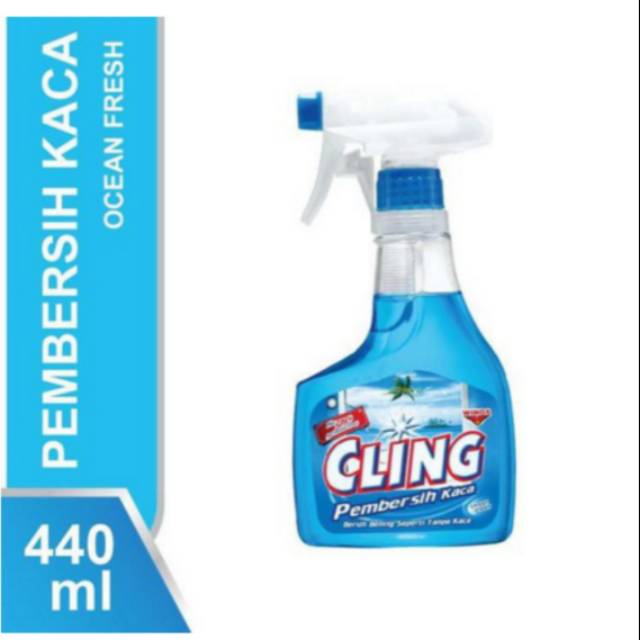 Cling Pembersih Kaca Botol Semprot 440ml Allvarian