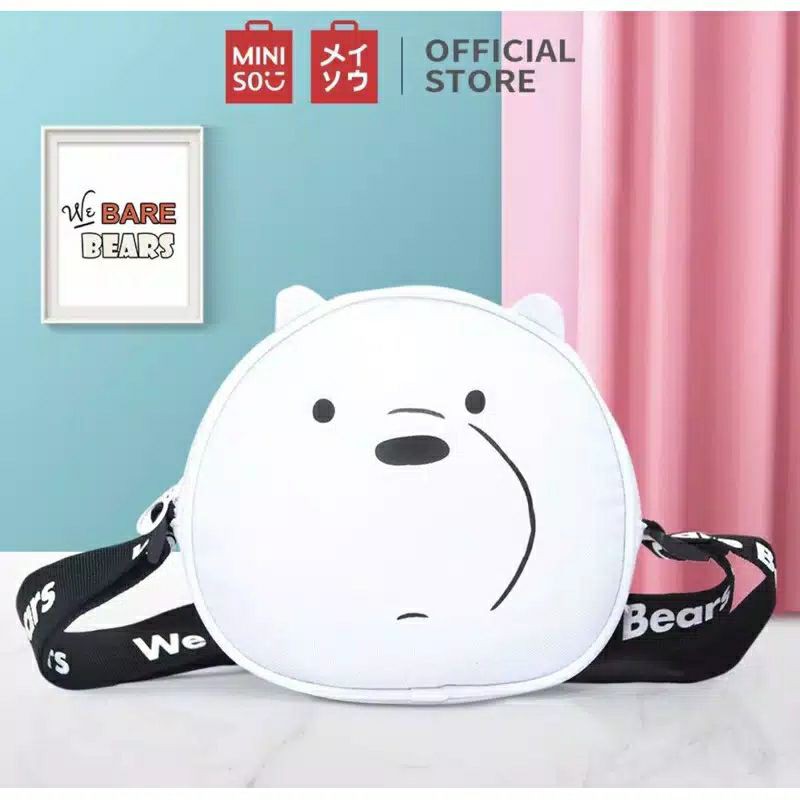 Tas selempang we bare bears miniso ori
