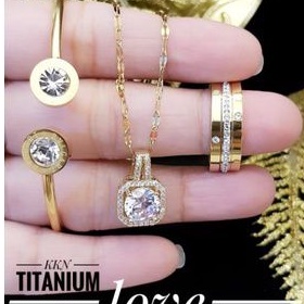 titanium Set perhiasan wanita M98