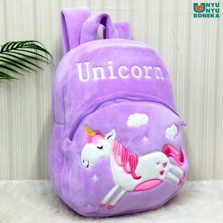 tas ransel anak unicorn kuda animal kartun backpack