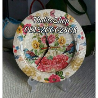 jam dinding / jam dinding anyaman