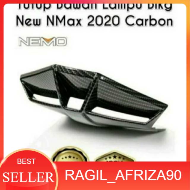 Cover tutup bawah lampu belakang new nmax 2020 Carbon