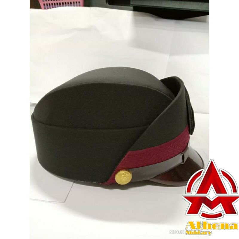 Topi Pet PDU Polwan bintara coklat |Pet PDU POLWAN BINTARA|Topi Pet PDU bintara