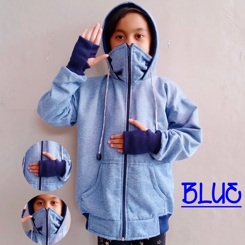 PROMO JAKET ANAK 2-12TAHUN LAKILAKI PEREMPUAN NINJA ROUNDHAND TUTON FLEECE MURAH