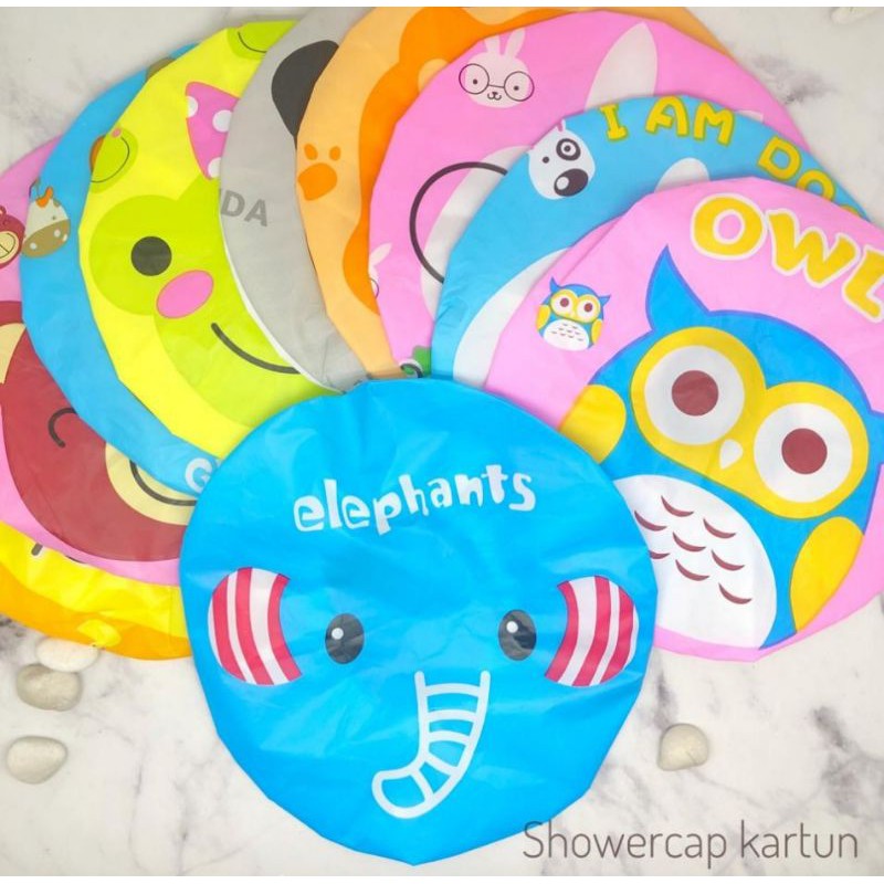 SHOWER CAP KARAKTER / SHOWER CAP MOTIF / SHOWER CAP MOTIF KARTUN