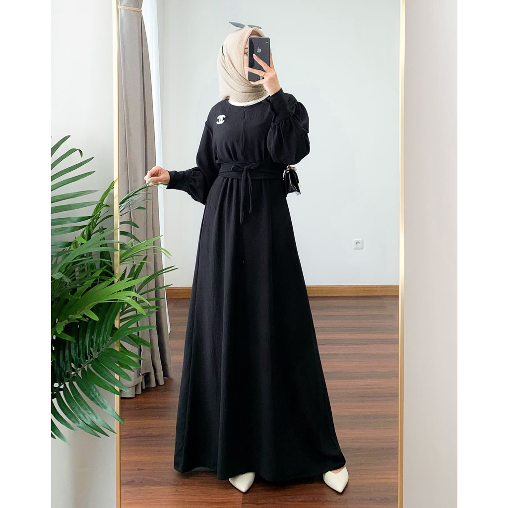 SORAYA DRESS  dress wanita termurah / dress cringkle kekinian / dress polos adem