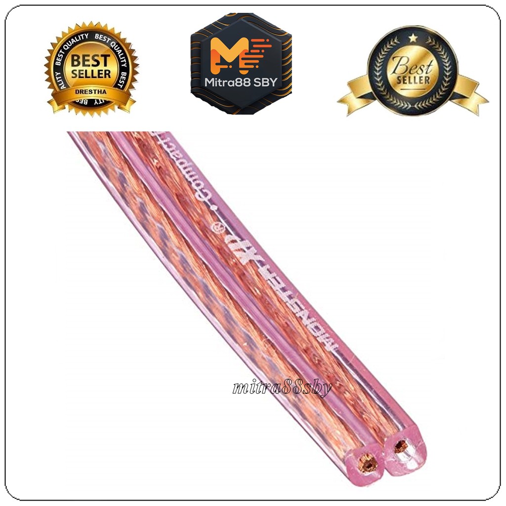 Mitra88sby Kabel transparan monster per meter ( audio cable ) 2x30  2x50  2x80  2x120