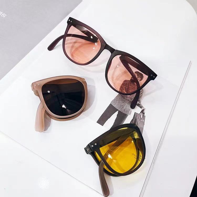 INFY - R543 Kacamata Hitam Terbaru bisa di LIPAT Sunglasses Anti-UV Wanita Pria Import Kacamata Fashion