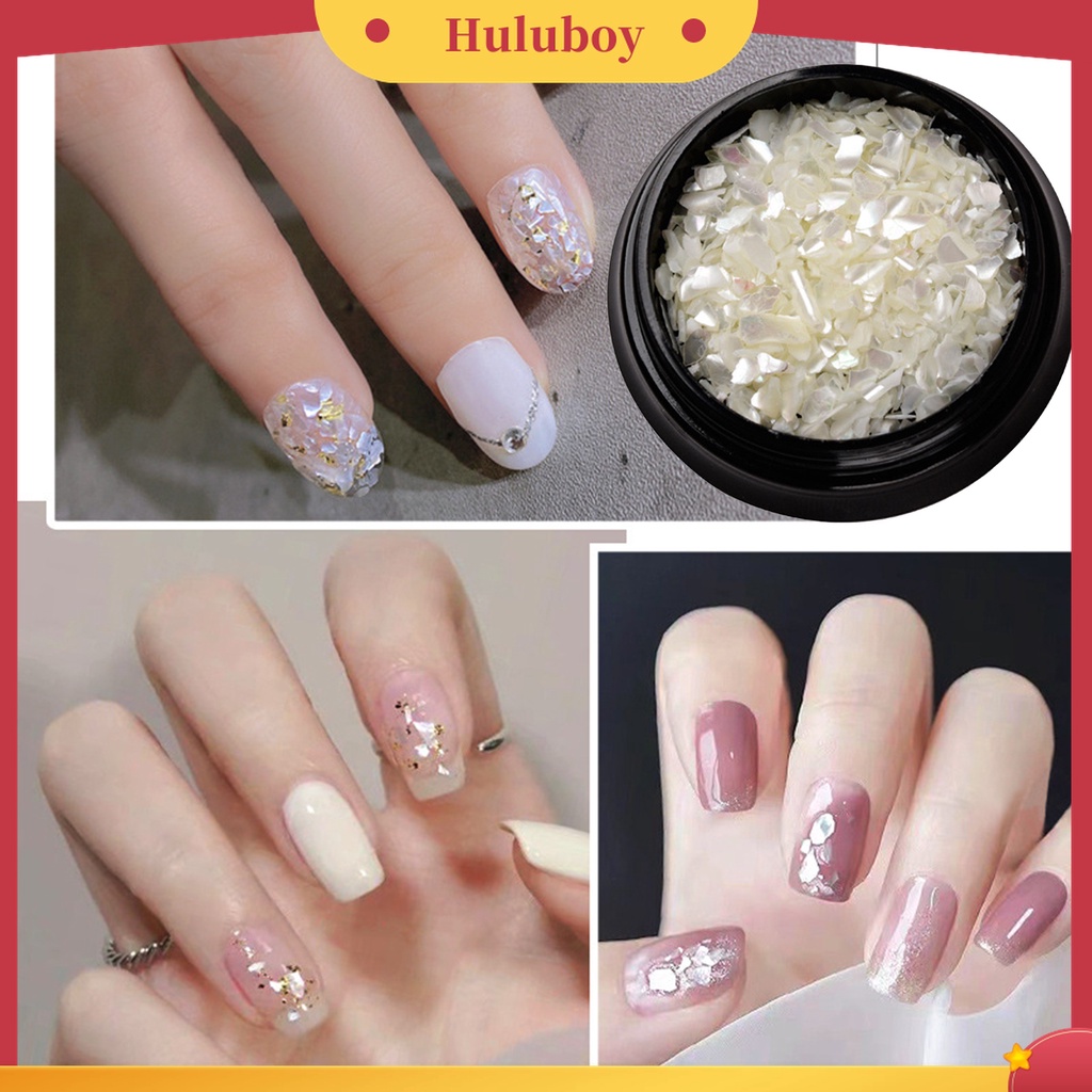 Huluboy Huluboy♡ 1 Kotak Kulit Kerang Alami Untuk Dekorasi Nail Art