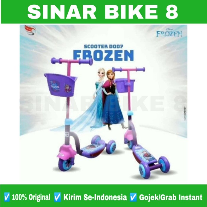 Skuter Anak ELEMENT RMB D007 FROZEN Scooter Edition Roda 3 Lampu Musik