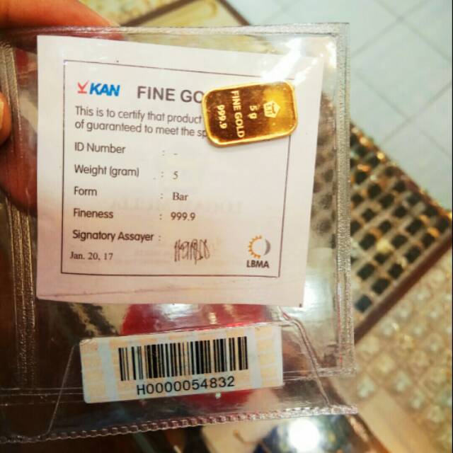 Logam mulia / Emas murni / antam gold 5 gram LM 5gr Bersertifikat