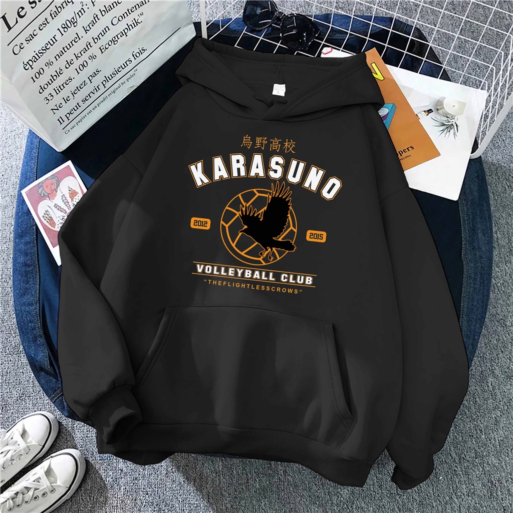 hoodie KARASUNO hoodie anime jaket anime hoodie haikyuu S M L XL XXL XXXL XXXXL BIG SIZE