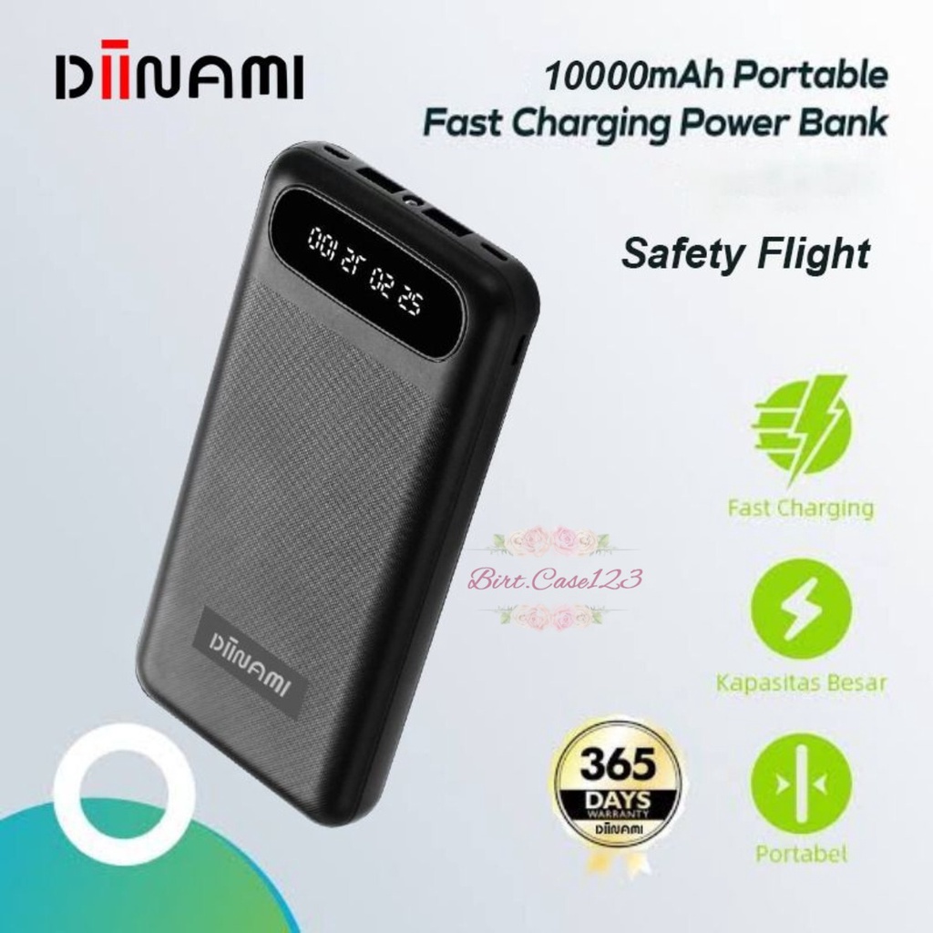 PowerBank DIINAMI  10000mah A89 2.1A Dual Input Port Type C &amp; Micro USB Original Fast Charging Real Capacity GARANSI 1 TAHUN BC6652