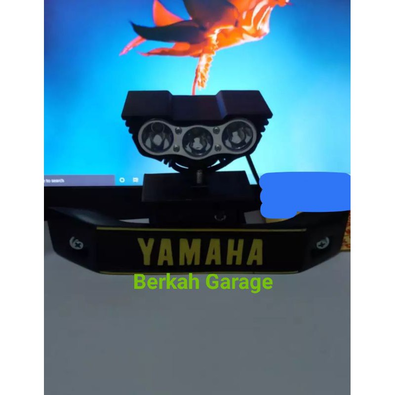 Lampu Owl Mini 3 LED Breket Plus Kumis Yamaha Full Set Tebal