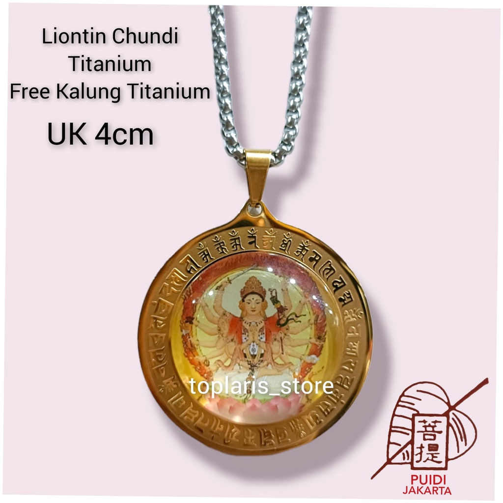 Kalung Bandul Chundi Kwan Im Titanium New