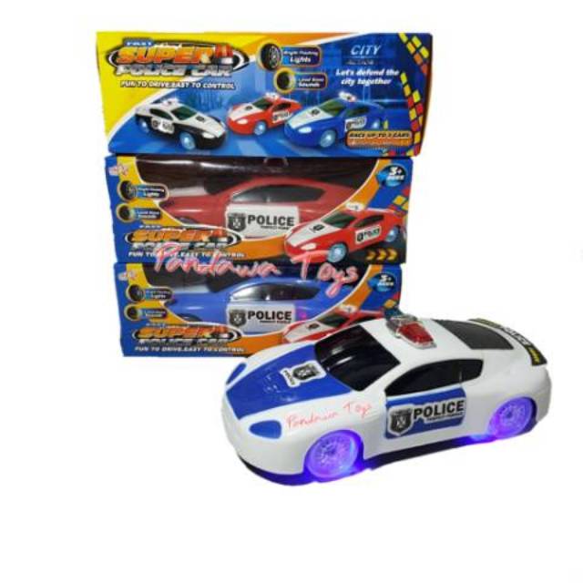 Mobil Polisi Bump And Go Mobil Polisi Suara Robot Polisi Lalulintas Mobil Berjalan Sendiri