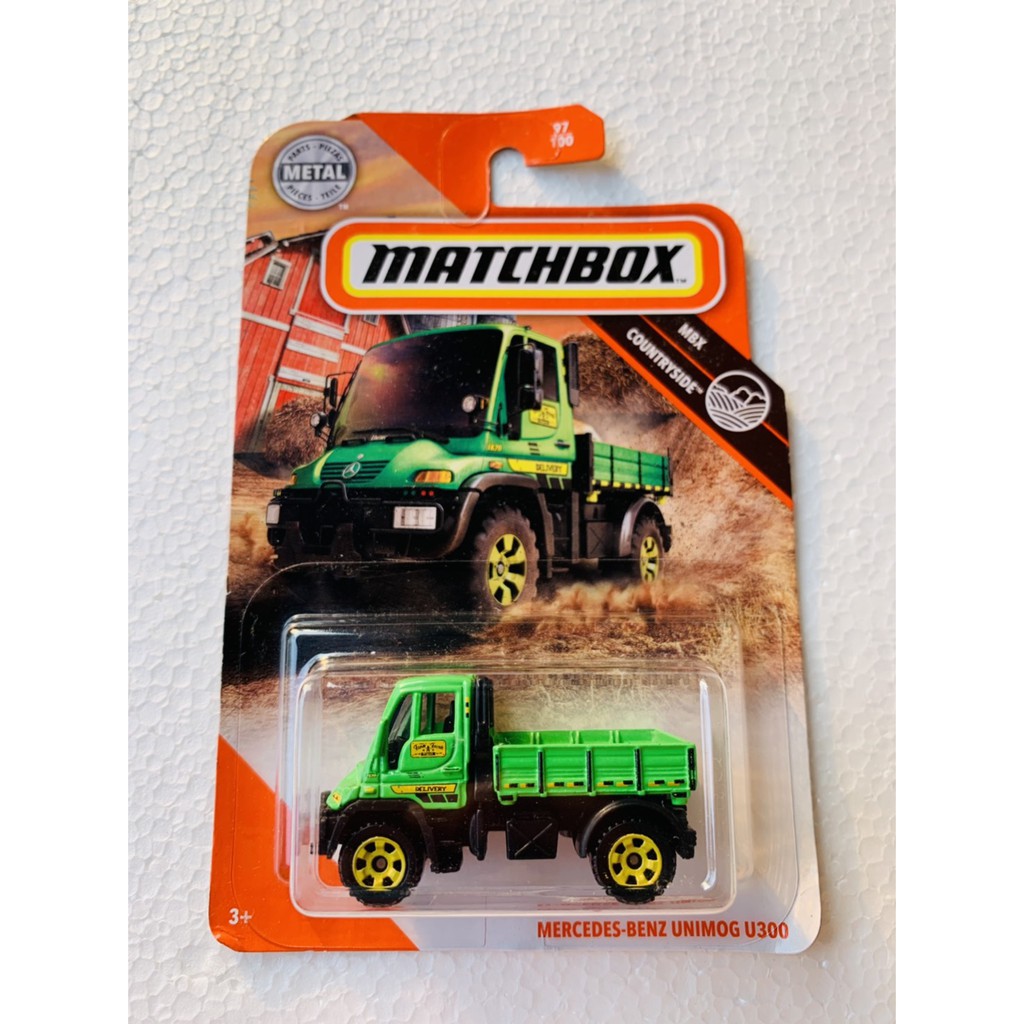 MATCHBOX MERCEDES-BENZ UNIMOG U300 PICKUP HIJAU DIECAST MOBIL MERCY MERCI LANGKA MURAH TRUK SAMPAH