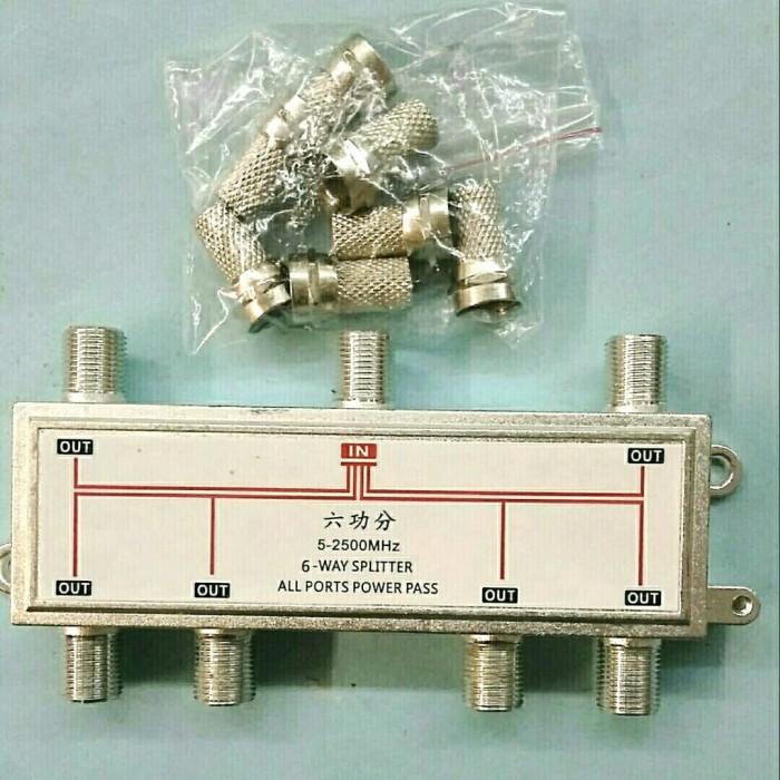 spliter antena tv 6way 1antena 6 tv