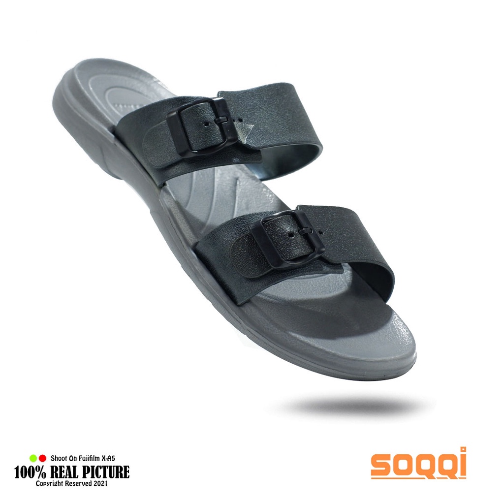 Sendal selop pria karet import original sandal slop cowok laki-laki dewasa model distro casual ban 2 bapak2 slide branded Soqqi-Fmy 223 1X terbaru promo lebaran cod keren murah 39-44