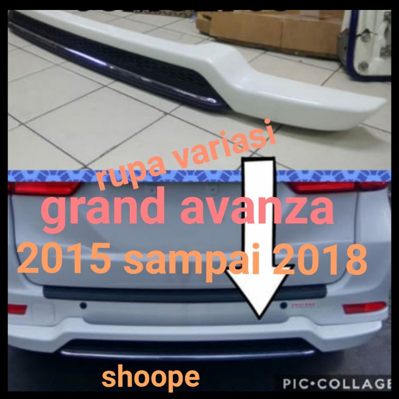 pengaman bumper belakang grand all new avanza / veloz /great xenia 2012 sd 2021 2013 2014 2015 2016 2017 2018 2019 2020  HITAM PUTIH ABU silver