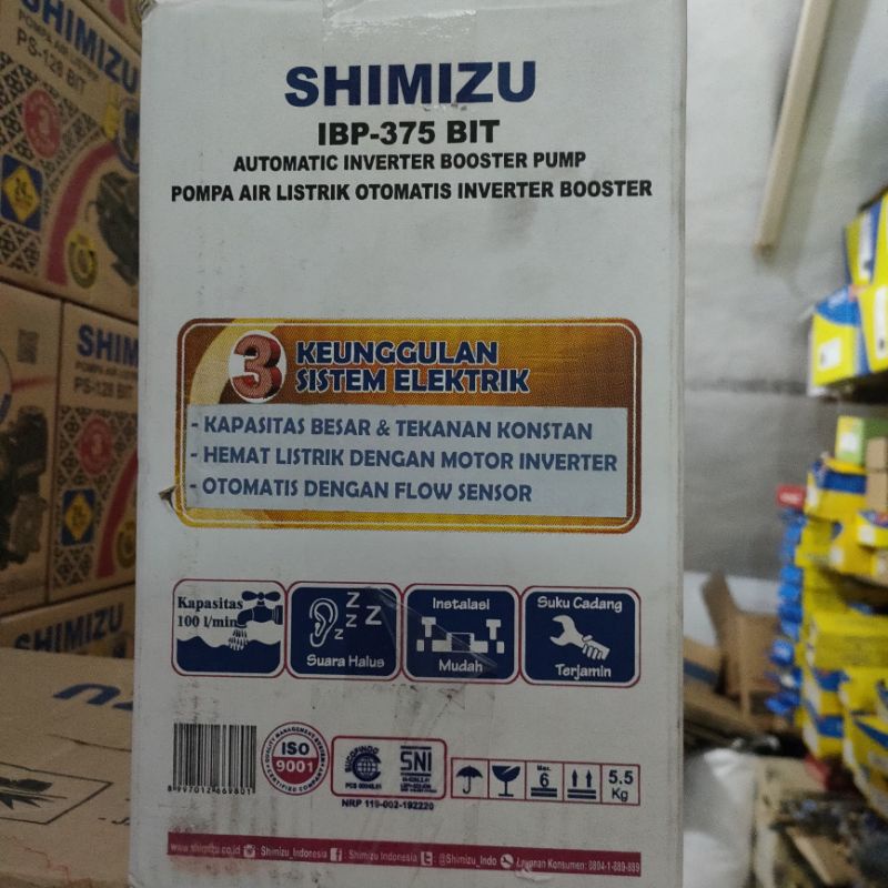 Pompa Air Shimizu Inverter Booster Pump IBP 375 BIT /Pompa Pendorong Smz IBP375BIT