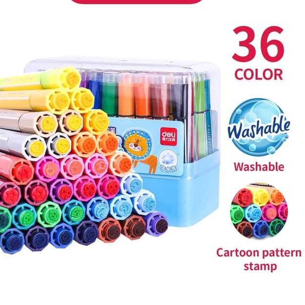 

Deli 70655 felt pen with stamp 36 colors
