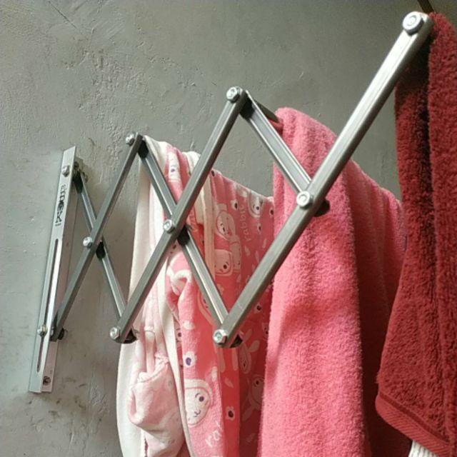 Jemuran Dinding Drying Laundry Stainless Anti Karat Jemuran Lipat Gantung 3 Galang Single 0.8m 80cm