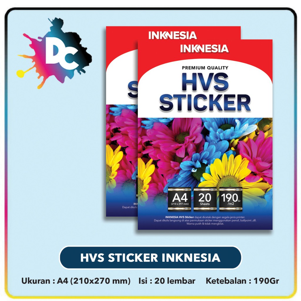 Kertas HVS Sticker Matte A4 - 20 Lembar / Kertas Stiker Doff