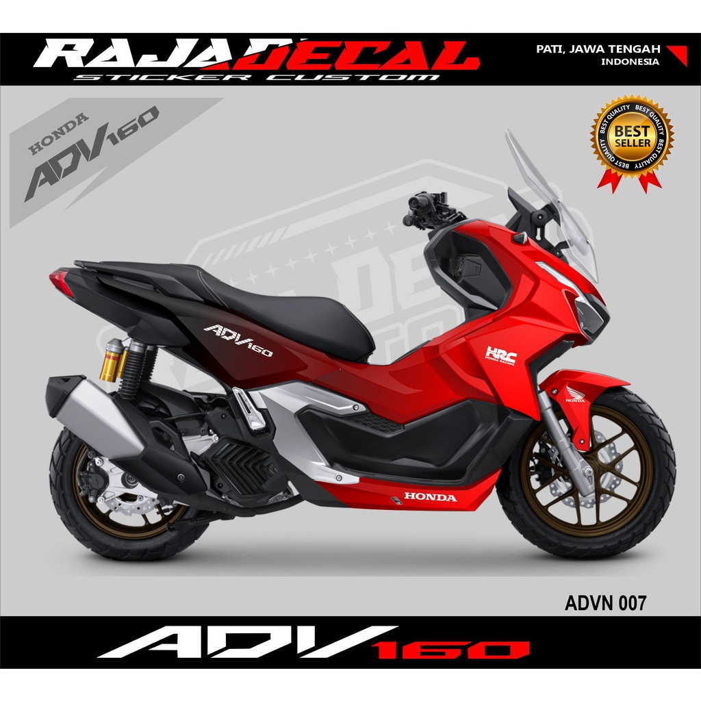 Modifikasi Honda ADV 160 2022-Stiker Dekal ADV 160 Disain Motif Two Tone ADVN 007