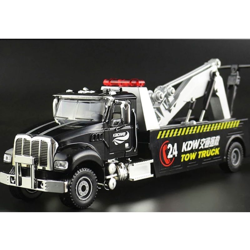 Miniatur Diecast Alat Berat KDW Us Style truck  Diecast Mobil Truk Molen Truks Tengki Truk Derek Truk Box Truk Bak Kaidiwei Skala 1:50 Die-cast Miniatur Mobil Dump Truck Towing