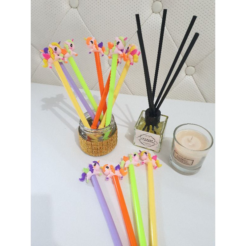(12pc) pen bisa hapus/pen gel hapus/erasable pen/pen hapus lucu fancy-UNICORN sayap