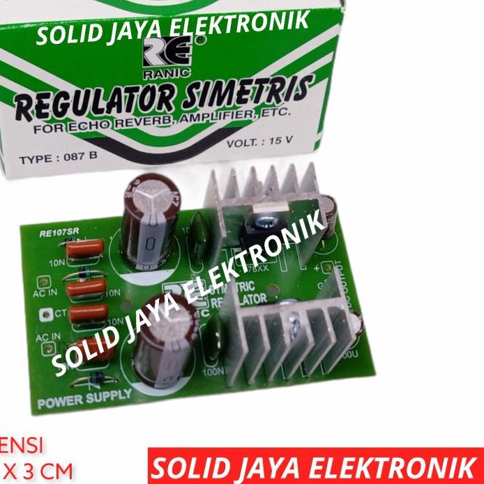 ✴ KIT REGULATOR SIMETRIS 15 VOLT CT PSU SIMETRIS 15V CT STRUM 15 V CT - HIJAU - KIT RANIC ➮