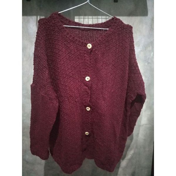 Maroon Cardigan