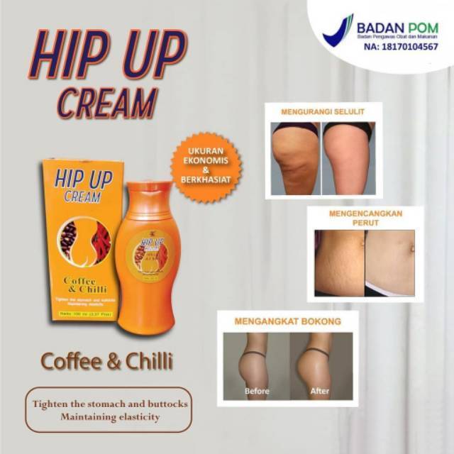 Hip Up Cream Coffee Chilli Natural Krim Pengencang Pembesar Bokong Original Shopee Indonesia