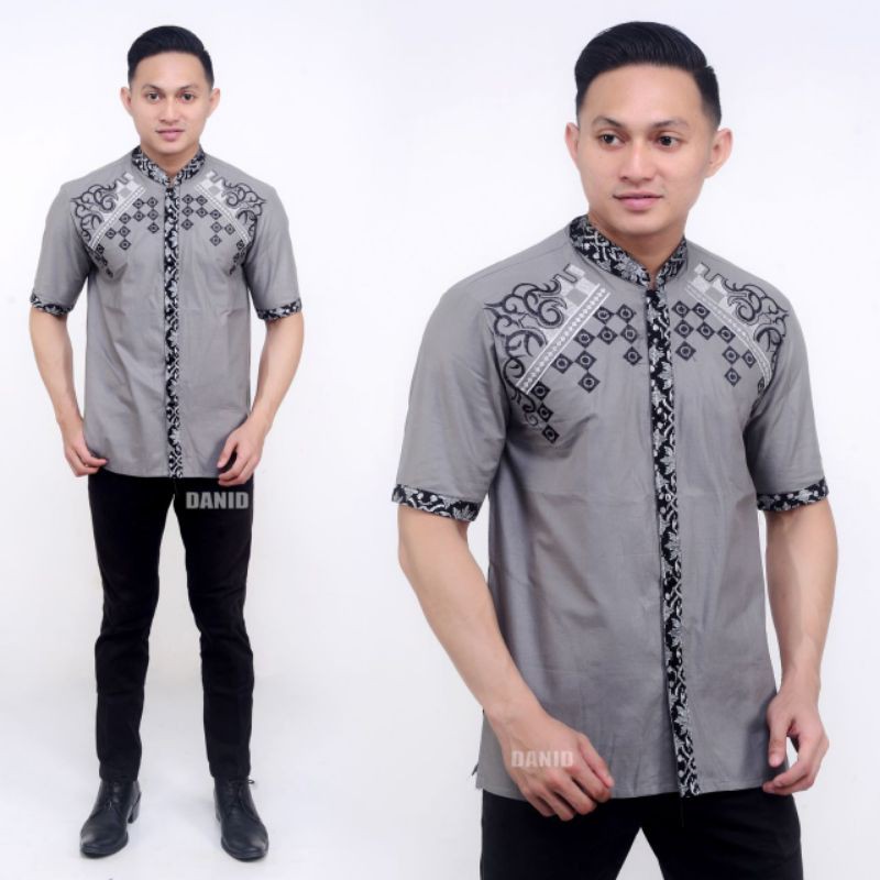 Baju Koko Batik Kekinian Lengan Pendek Pria
