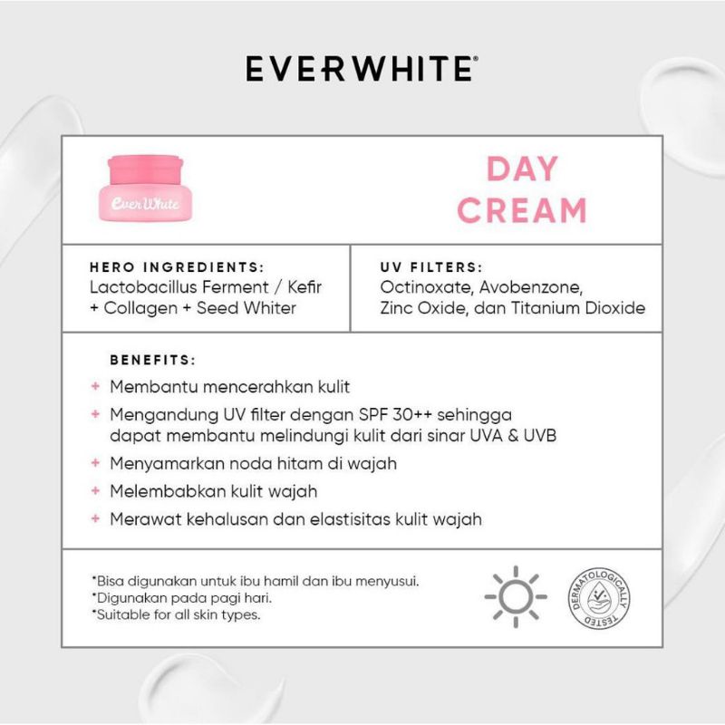 EVERWHITE BE BRIGHT! FACE SERIES/PAKET PERAWATAN WAJAH FACIAL WASH TONER DAY NIGHT CREAM ORIGINALl