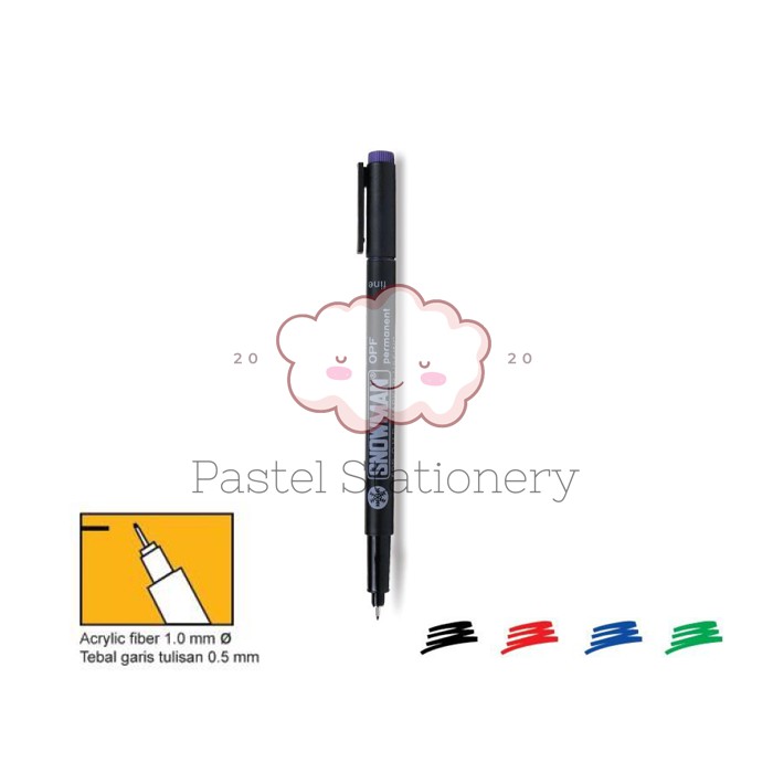 

Spidol Permanen OHP OPF Snowman 0.5mm - Fine Permanent Marker 0,5 mm