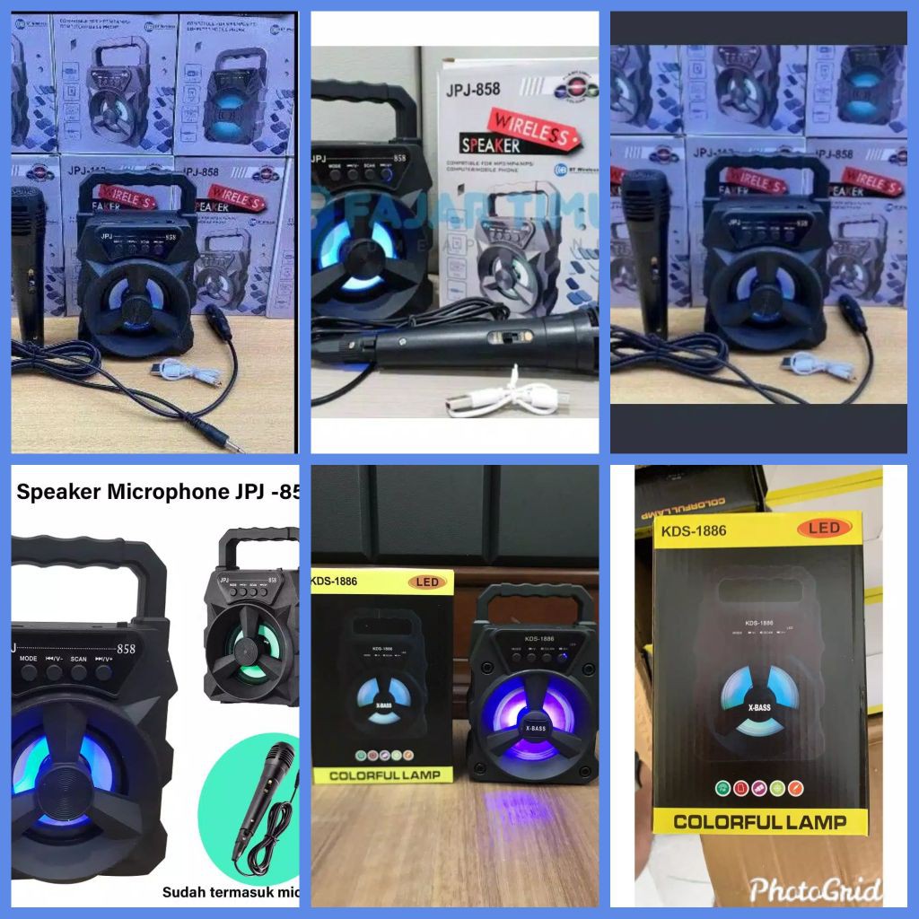 SPEAKER BLUETOOTH KTS 1886 + MIC ATAU SPEAKER BLUETOOTH JPJ-858 + MIC ORIGINAL PRODUK