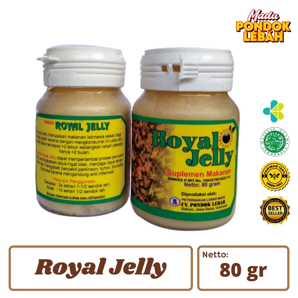 

Royal Jelly Antiaging Colagen 80gr Produksi Pondok Lebah