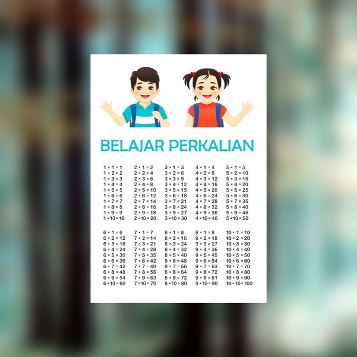 

STIKER ANAK SEKOLAH DASAR - TABEL MATEMATIKA PERKALIAN MODEL B