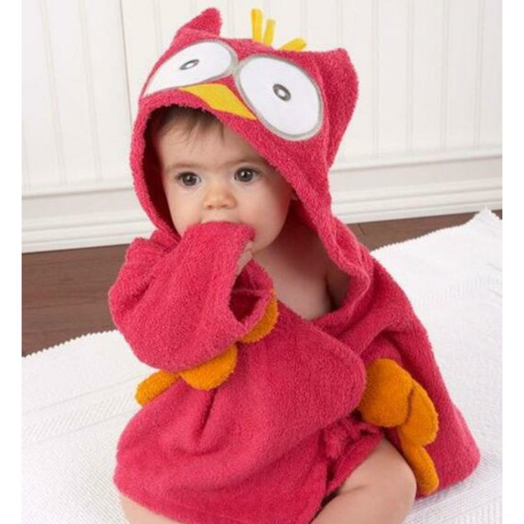 LID003 Baby Bathrobe Karakter (Jubah Mandi/ Kimono Bayi Karakter) Cotton Towel Import - Your Affordable Quality!